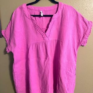 Zenana gauze top- Mauve